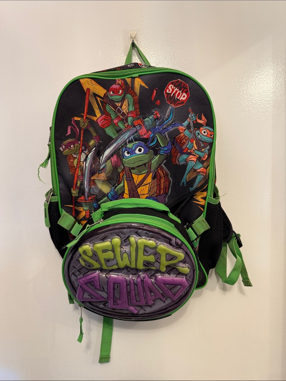 Teenage Mutant Ninja Turtles Kids Backpack in Green with 2 lunch boxes
